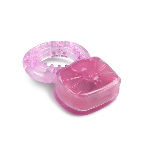 Stretchy Vibrating Cock Ring – Pink - Image 2
